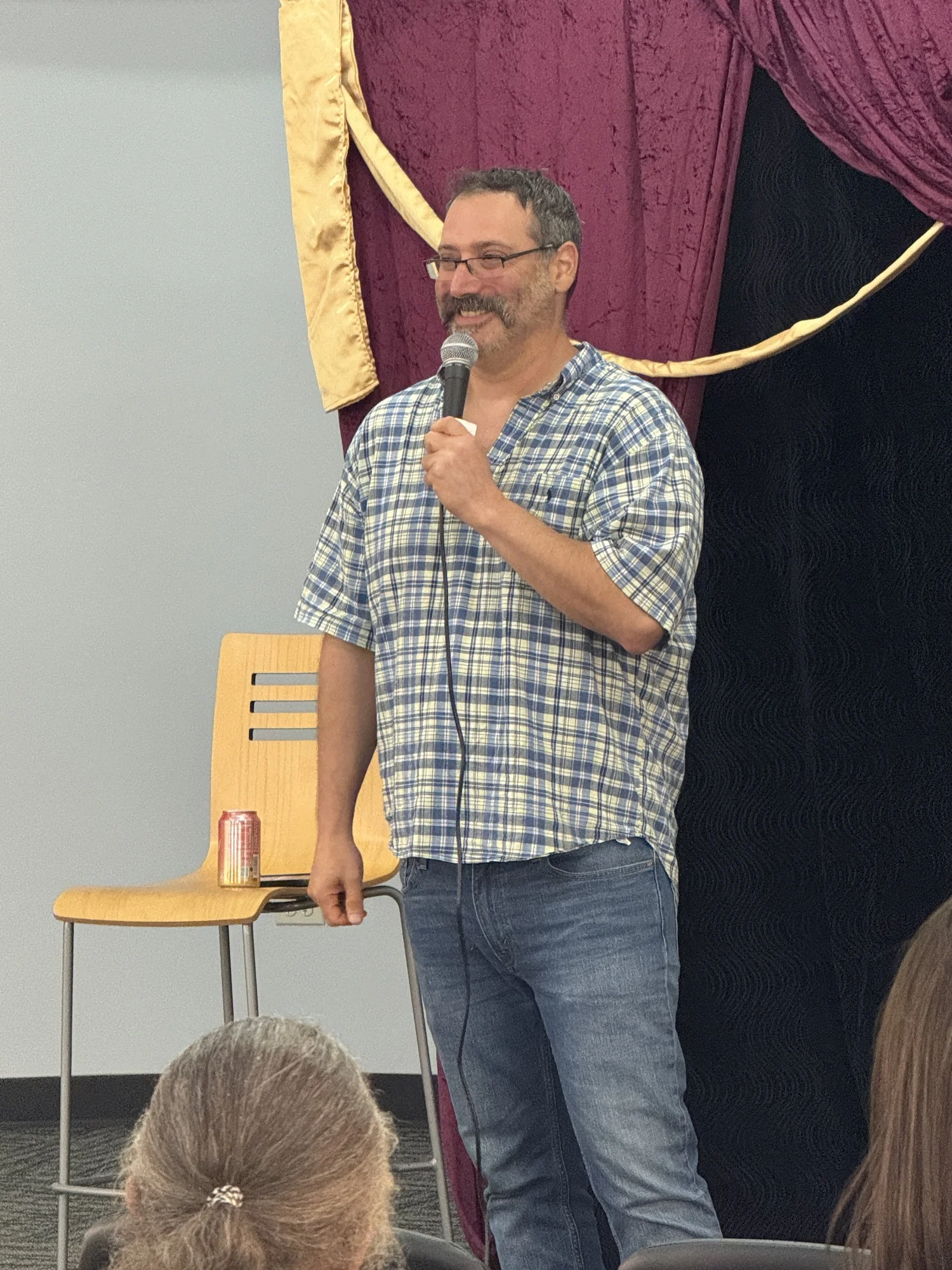 Todd Glover performing stand-up